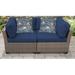 Sol 72 Outdoor™ Monterey Sectional Loveseat w/ Cushions, Wicker in Blue | 25 H x 31.5 W x 31.5 D in | Wayfair E7AA7719F6DC43E1881FCE6ED15FD393