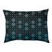 Tucker Murphy Pet™ Byrge Lattice Outdoor Dog Pillow Polyester/Fleece in Blue/Black | Medium (29.5" W x 19.5" D x 9.5" H) | Wayfair