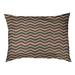 Tucker Murphy Pet™ Chelan Wavy Chevrons Indoor Dog Pillow Polyester in Orange/Black | Medium (40" W x 30" D x 6.5" H) | Wayfair