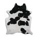 Black/White 96 x 84 x 0.25 in Indoor Area Rug - Foundry Select Belvia Handmade Cowhide Novelty 7' x 8' Cowhide Area Rug in Cowhide, | Wayfair