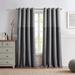 Latitude Run® Canyon Sherpa Solid Room Darkening Grommet Curtain Panel Pair Set of 2 Polyester in Gray | 95 H x 50 W in | Wayfair