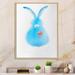 August Grove® Cute Funny Rabbit Bunny II - Print on Canvas Metal in Blue/Green | 32 H x 16 W x 1 D in | Wayfair B8C111D00D834647A6A2D89A52CE36ED