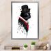 Trinx Cartoon Black Cat in Hat - Picture Frame Print on Canvas Canvas, Cotton in Black/Red/White | 40 H x 30 W x 1.5 D in | Wayfair