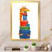 Zoomie Kids Cute Giraffe w/ Gift Boxes - Picture Frame Print on Canvas Canvas, Cotton in White | 36 H x 24 W x 1 D in | Wayfair