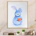 August Grove® Cute Funny Rabbit Bunny - Picture Frame Print on Canvas Canvas, Cotton in White | 36 H x 24 W x 1 D in | Wayfair