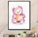 Redwood Rover Happy Valentine Day Cute Teddy II - Picture Frame Print on Canvas Canvas, Cotton in White | 36 H x 24 W x 1 D in | Wayfair