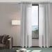 Eider & Ivory™ Senza Solid Color Sheer Rod Pocket Curtain Panels 84.0 H x 60.0 W in Polyester in Gray | 60" W x 84" L | Wayfair