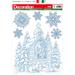The Holiday Aisle® Christmas 4 Piece Window Decal Set in Blue | 16 H x 11 W in | Wayfair 6327D301F179415AAFEE6499EC77EB66