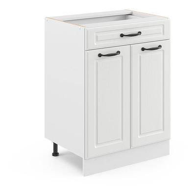 Küchenunterschrank R-Line, Weiß Landhaus, 60 cm mit Schublade, ohne Arbeitsplatte Vicco Image