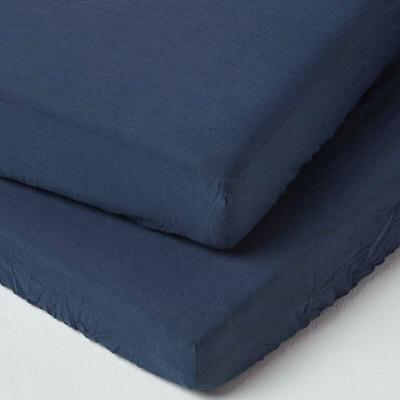 Homescapes - Navy Linen Fitted C...