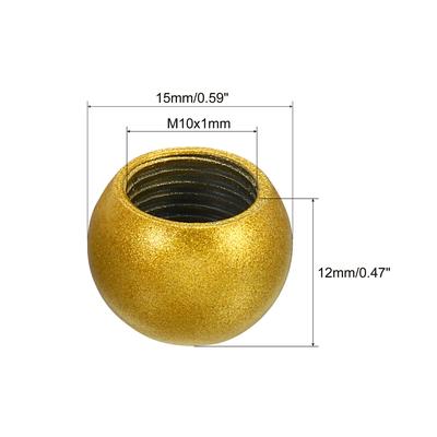 M10 Lamp Finial Cap Knob, 15mm Dia. Female Nuts Lamp Decoration, 4Pcs