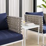 Harmony 3-Piece Sunbrella® Basket Weave Outdoor Patio Aluminum Seating Set