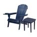 Foldable Adirondack Chair with cup holder with End Table - N/A