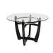 48" Inch Round Glass Top Dining Table