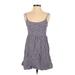 One Clothing Casual Dress - Mini Scoop Neck Sleeveless: Purple Dresses - Women's Size Small