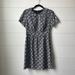 J. Crew Dresses | J Crew Black And White Bow Print Mini Dress With Collar - Size 4 | Color: Black/White | Size: 4