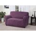 Kathy Ireland Knit Pique Loveseat Slipcover Furniture Protector by Brylane Home in Purple
