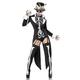 Mask Paradise Halloween Damen Kost?m Voodoo Priesterin aus PES in der Farbe Schwarz-Wei?, Gr. S, 80079-010-024