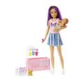 Barbie Skipper Babysitter Inc, Skipper Big Babysitting Adventure, Skipper mit braunen Haaren und Baby, Fläschchen, Kinderbett, Zubehör, inkl. 2 Puppen, als Geschenk möglich,HJY33