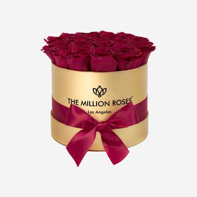 Classic Gold Box | Burgundy Roses