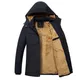 Parka imperméable à capuche avec col en fourrure pour hommes veste chaude manteau décontracté