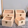 Boîte de rangement en bois faite à la main étui à bijoux boîte à fournitures d'artisanat
