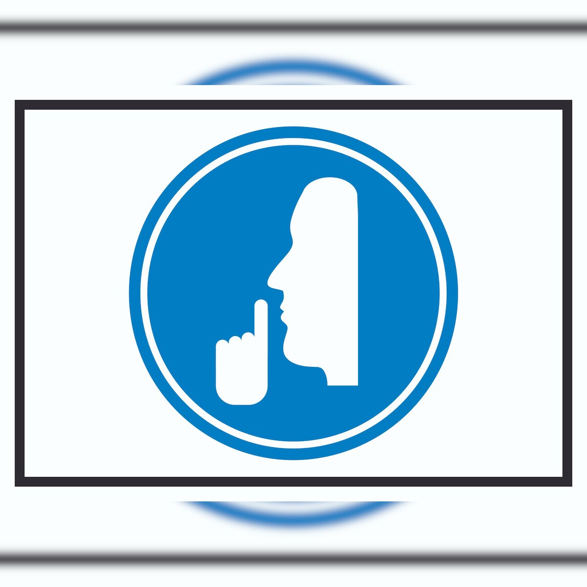 Ruhe bitte Symbol Schild A1 (594x841mm) Image