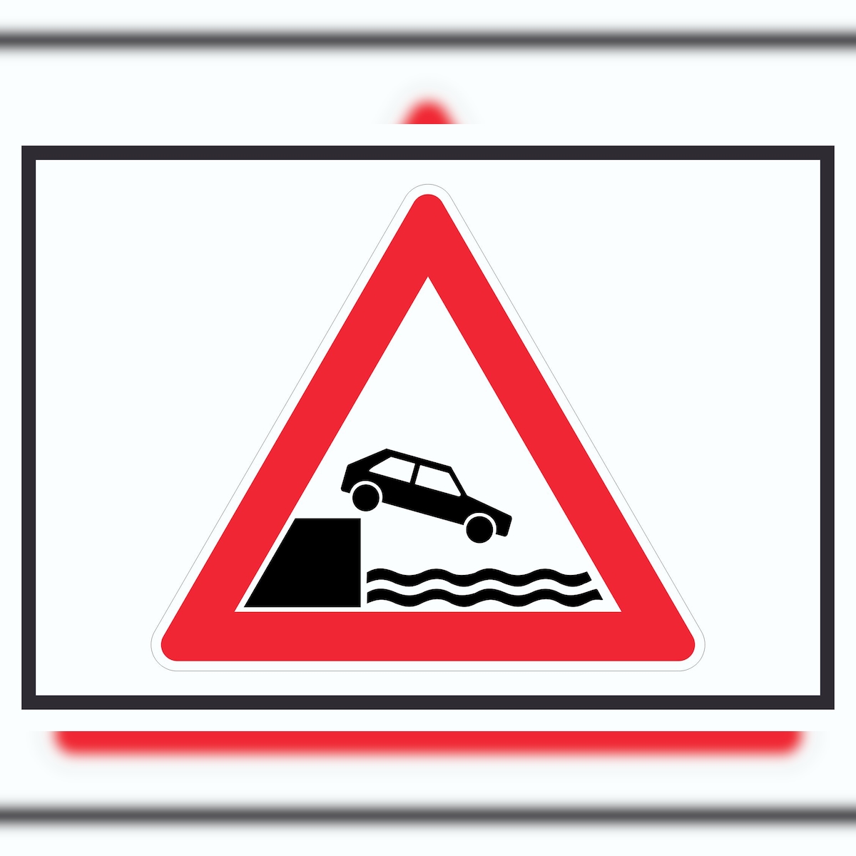HB-Druck Achtung Ufer Symbol Schild A2 (420x594mm) Image