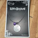 Disney Accessories | Lilo & Stitch Disney Necklace Bnwt | Color: Purple/Silver | Size: Osg