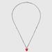 Gucci Jewelry | Gucci Necklace Interlocking Heart Red Enamel Silver Chain Logo Print Luxe Cute | Color: Red/Silver | Size: Os