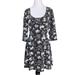 American Eagle Outfitters Dresses | American Eagle Long Sleeve Cotton Dress Size M | Color: Gray/White | Size: M