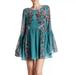 Free People Dresses | Intimately Free People Symphony Jade Combo Printed Bell Sleeve Slip Dress | Color: Green | Size: M