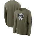 Men's Nike Olive Las Vegas Raiders 2022 Salute To Service Long Sleeve T-Shirt