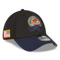 Men's New Era Black/Navy Chicago Bears 2022 Salute To Service 39THIRTY Flex Hat