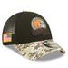 Men's New Era Black/Camo Cleveland Browns 2022 Salute To Service 9FORTY Snapback Trucker Hat