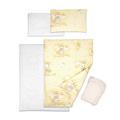 5 Piece Baby Bedding Duvet Pillow with Covers & Jersey Sheet fits 130x80cm Cot Bed (Ladders Yellow)