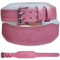 Mytra Fusion Weight Lifting Belt Womens Gym Belt 7MM Thick and 4" wide 100% Real Leather Lifting Belt Women, Ladies weightlifting belt Powerlifting Bodybuilding and Workout belt (Small, Pink)