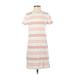 Lou & Grey Casual Dress - Mini: White Stripes Dresses - Women's Size X-Small