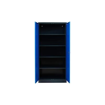 PROREGAL Stahlschrank BEE mit 4 verzinkten Fachböden | HxBxT 195x92x42cm | Anthrazit-Blau | Werkstattschrank Werkzeugschrank Aktenschrank Image