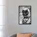 East Urban Home 'Eugenia Loli - Space Kitten' Graphic Art Print on Canvas Canvas, Cotton in Black/Gray/White | 26 H x 18 W x 1.5 D in | Wayfair