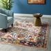 White 47 x 0.5 in Area Rug - Success Anisah Distressed Floral Vintage 5x8 Area Rug in Gray, Ivory, Yellow, Orange by Modway Polypropylene | Wayfair