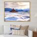 Millwood Pines Cottage Barm In Winter Mountains - Cabin & Lodge Canvas Artwork Metal in Blue/White | 40 H x 30 W x 1.5 D in | Wayfair