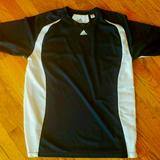 Adidas Shirts | Adidas Climate-Lite Nylon Soccer Sports Shirt, Men's Extra Large 100% Polyester. | Color: Black/White | Size: Xl
