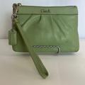 Coach Bags | Coach Mint Green Leather Wristlet Clutch | Color: Green/Silver | Size: Os