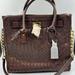 Michael Kors Bags | Michael Kors Hamilton Large Hamilton Woven Leather Luggage Brown Tote Bag Nwt | Color: Brown | Size: 13” X 13” 6” Deep