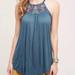 Anthropologie Tops | Anthropologie One September Taren Embroidered Tank | Color: Blue | Size: M
