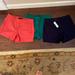 J. Crew Shorts | 3 Pairs J. Crew Chino 4” Shorts. Size 4. | Color: Green/Pink | Size: 4