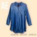 American Eagle Outfitters Dresses | Ae Long Sleeved Button Down Denim Shirt Dress | Color: Blue | Size: S