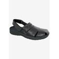 Men's Barcelona Drew Shoe by Drew in Black Pebble Leather (Size 10 4W)