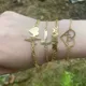 Bracelets en acier inoxydable pour femme breloque en or papillon éléphant croix cœur bijoux